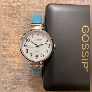 NIB Gossip Aqua Blue Women’s Cuff Watch
